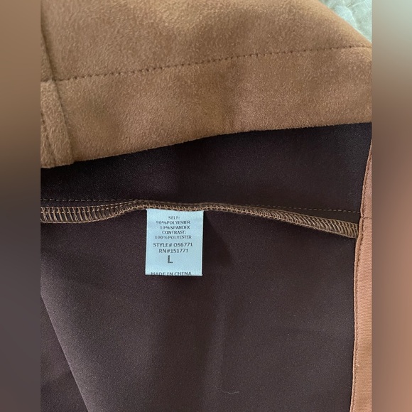 Bohme Tan Button-Front A-Line Faux Suede Skirt - Picture 6 of 6